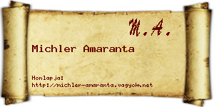 Michler Amaranta névjegykártya